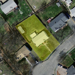 109 Albert Rd, Newton MA 02466-1300 aerial view