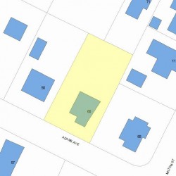 60 Adams Ave, Newton MA 02465-1003 plot plan