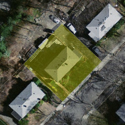 45 Louise Rd, Boston MA  02467-1913 aerial view