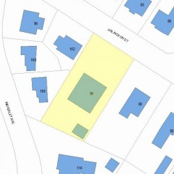 96 Arlington St, Newton MA 02458-2440 plot plan