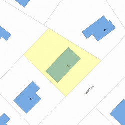 51 Albert Rd, Newton MA  02466-1302 plot plan