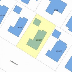 235 Tremont St, Newton MA 02458-2111 plot plan