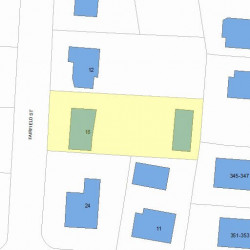 18 Fairfield St, Newton MA  02460-2108 plot plan