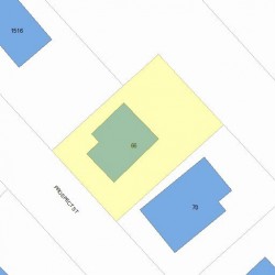 66 Prospect St, Newton MA 02465-2337 plot plan