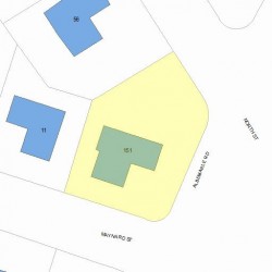 151 Albemarle Rd, Newton MA 02460-1134 plot plan
