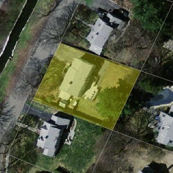 22 Albemarle Rd, Newton MA 02460-1106 aerial view