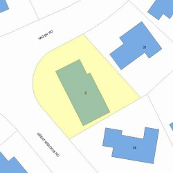 6 Great Meadow Rd, Newton MA 02459-2746 plot plan
