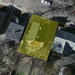 52 Gardner St, Newton MA  02458-1405 aerial view