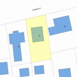 26 Bowers St, Newton MA  02460-1903 plot plan