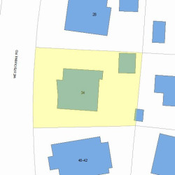 34 Westbourne Rd, Newton MA 02459-1616 plot plan