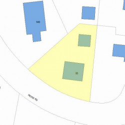 80 Ridge Rd, Newton MA  02468-2136 plot plan