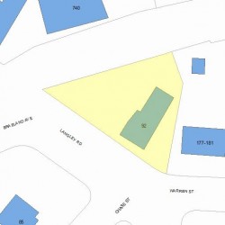 92 Langley Rd, Newton MA  02459-2054 plot plan