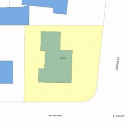 1019 Centre St, Newton MA 02459-1621 plot plan