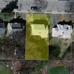 94 Parker Ave, Newton MA  02461-1815 aerial view