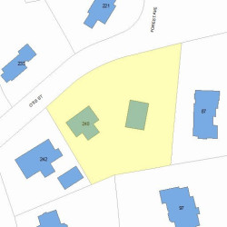 240 Otis St, Newton MA 02465-2525 plot plan