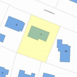 16 Converse Ave, Newton MA 02458-2504 plot plan