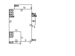 20 Ash St, Newton MA  02466-1819 floor plan