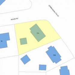 724 Commonwealth Ave, Newton MA 02459-1133 plot plan