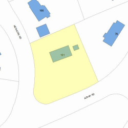 101 Alban Rd, Newton MA  02468-1903 plot plan