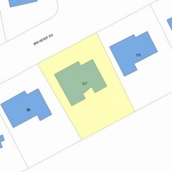 107 Brandeis Rd, Newton MA  02459-2707 plot plan