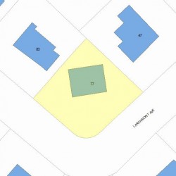 77 Larchmont Ave, Newton MA 02468-2032 plot plan