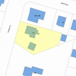 248 Cherry St, Newton MA 02465-1605 plot plan