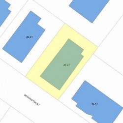 27 Bennington St, Newton MA 02458-1901 plot plan