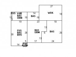 11 Goddard St, Newton MA  02461-1917 floor plan