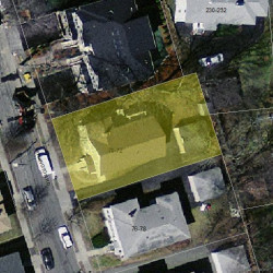 70 Withington Rd, Newton MA  02460-2040 aerial view