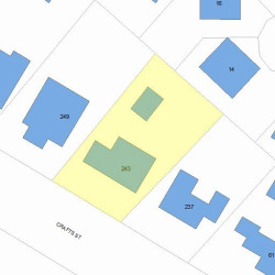 243 Crafts St, Newton MA 02460-1440 plot plan