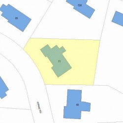 51 Ruane Rd, Newton MA 02465-2627 plot plan