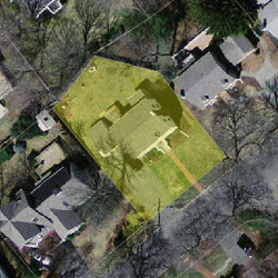 42 Crehore Dr, Newton MA 02462-1120 aerial view