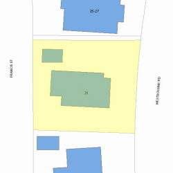 31 Westbourne Rd, Newton MA 02459-1617 plot plan