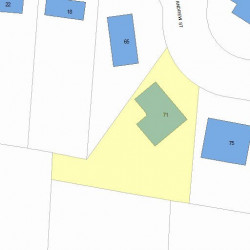 71 Andrew St, Newton MA 02461-2144 plot plan