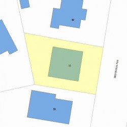 55 Brookside Ave, Newton MA 02460-1523 plot plan