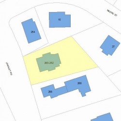 262 Langley Rd, Newton MA 02459-2326 plot plan