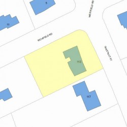 113 Chestnut St, Newton MA  02465-2542 plot plan