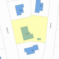 1342 Walnut St, Newton MA 02461-1850 plot plan