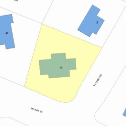 96 Nevada St, Newton MA 02460-1149 plot plan