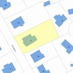44 Putnam St, Newton MA 02465-2433 plot plan