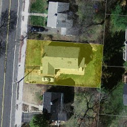 170 Winchester St, Newton MA  02461-2130 aerial view