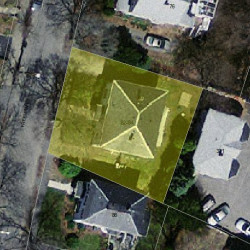 82 Freeman St, Newton MA 02466-1207 aerial view