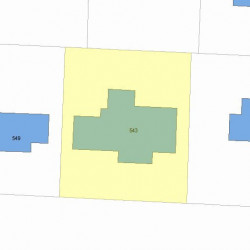 543 Boylston St, Newton MA 02459-2740 plot plan