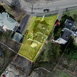 58 Central St, Newton MA 02466-2409 aerial view