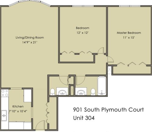 901 Plymouth Ct, Chicago IL  60605-2059 exterior