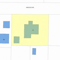 44 Hancock Ave, Newton MA 02459-1702 plot plan