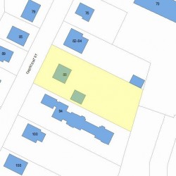 88 Crescent St, Newton MA 02466-2510 plot plan