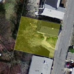 19 Cottage Pl, Newton MA  02465-1525 aerial view