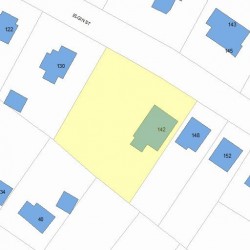 142 Elgin St, Newton MA 02459-2302 plot plan