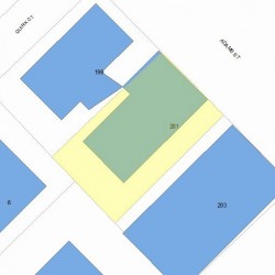 201 Adams St, Newton MA  02458-1244 plot plan